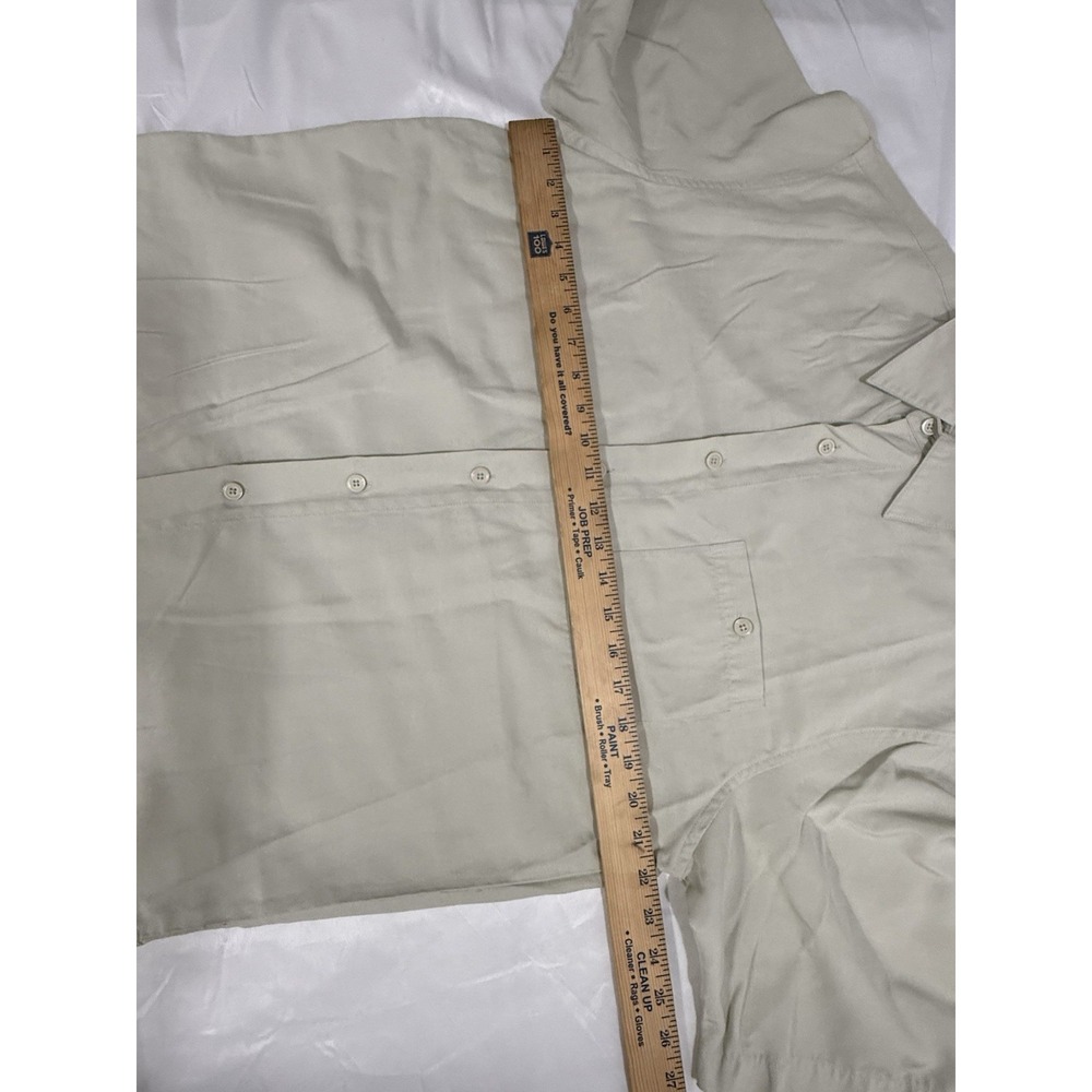 Puritan men's button down Short Sleeve shirt size M (38/40) beige - Picture 8 of 13